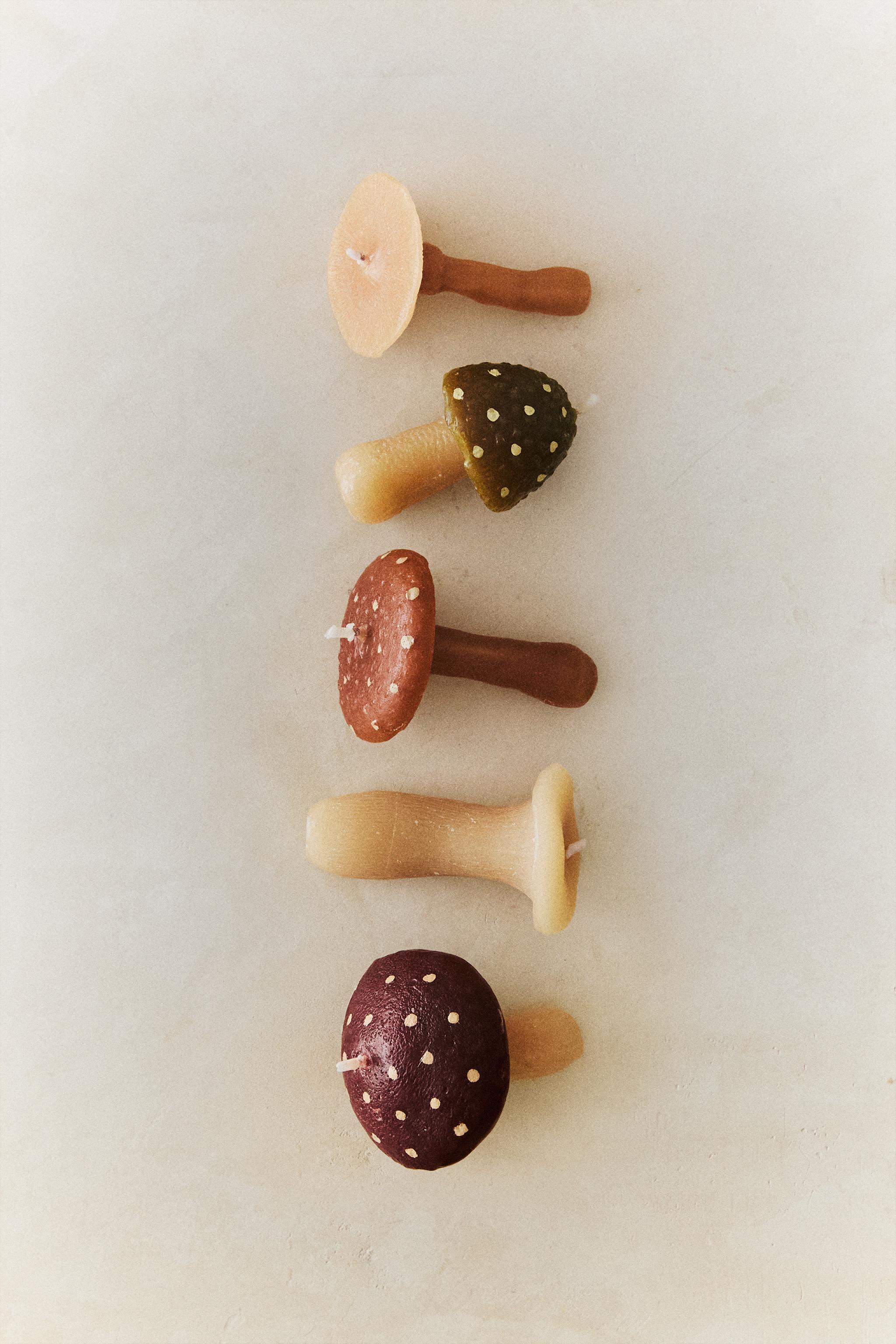PUMPKIN SPICE MUSHROOM SCENTED CANDLE SET (PACK OF 5)